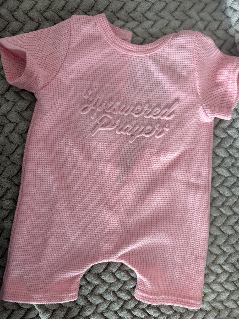 Pink 'Answered Prayer' Baby Romper